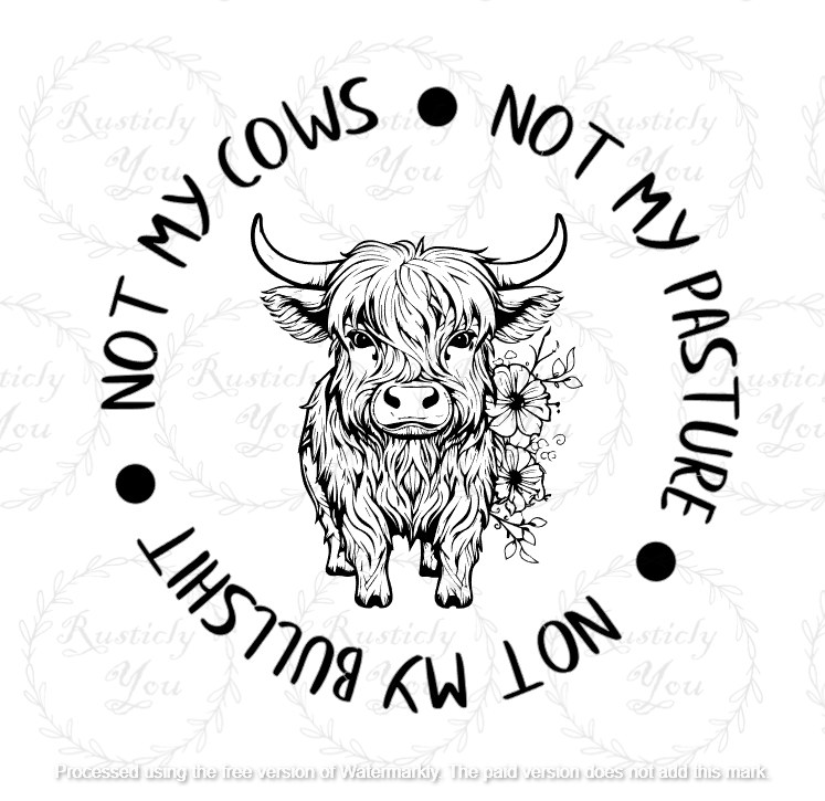 Not my cows Highland Cow short sleeve T-shirt