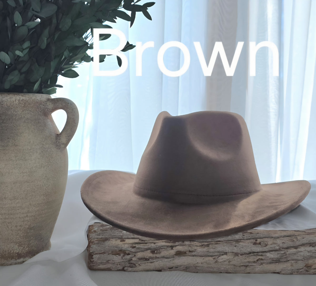 Vegan Suede Regular Cowboy Fedora Hat: Narrow curved brim Hat Blank for Burning Pyrography Art, cowgirl hat, hat burning