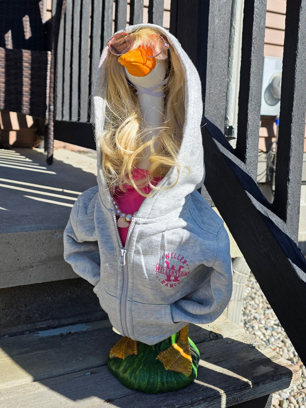 Personalized porch goose hoodie